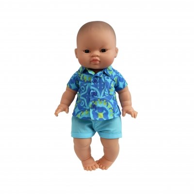 2-delig setje boy zomer blouse blauw