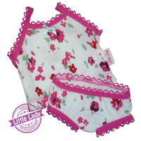 Ondergoed roze wit bloem