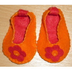 Oranje met rood schoentjes