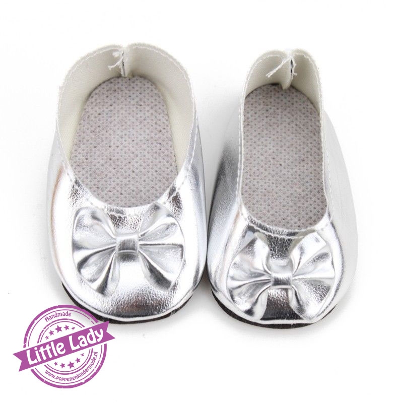 Schoentjes met strik zilver