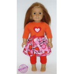 2-delig setje oranje rood