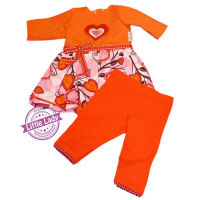 2-delig setje oranje rood