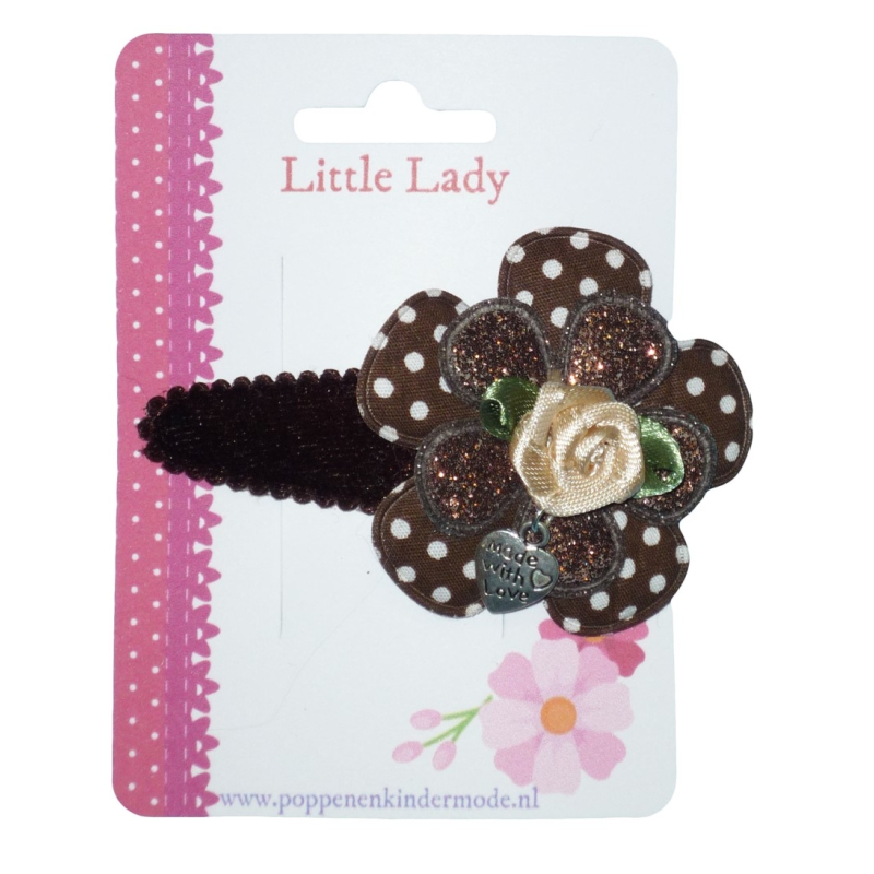 Enkel knipje bruin roosje