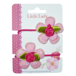 Kleine elastiekjes roze roosje fuchsia