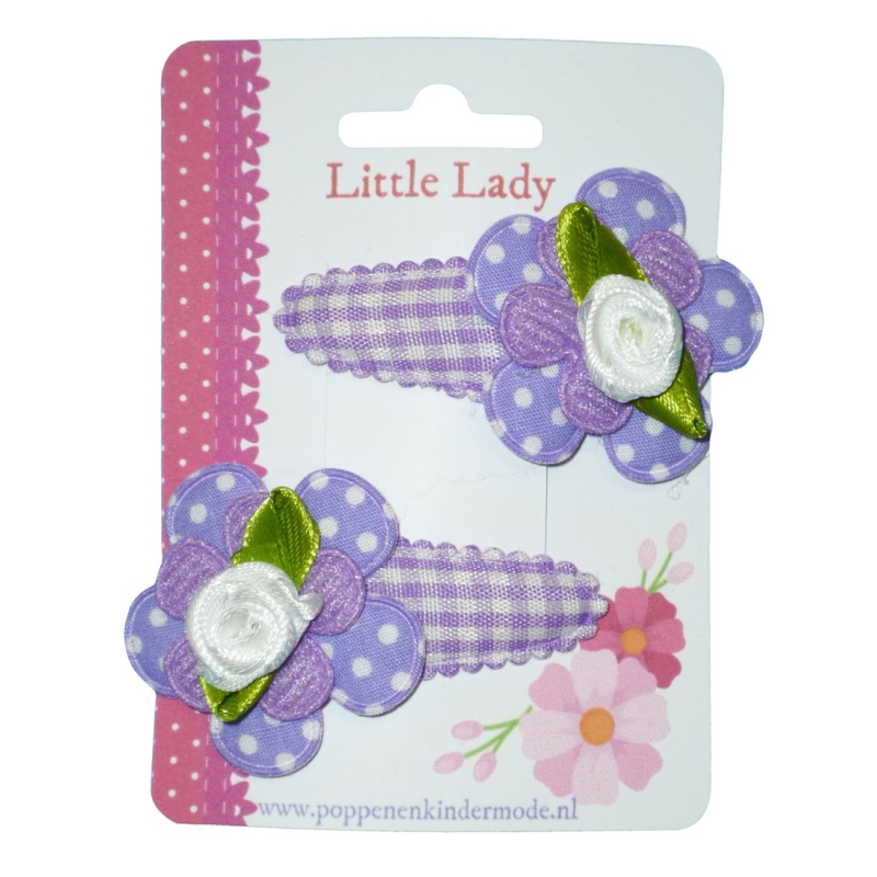 Knipjes paars roosje wit