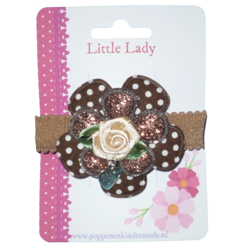 Haarklem bruin roosje