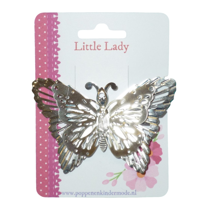 Alligator knipje vlinder zilver
