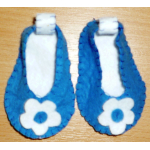 Blauw met wit schoentjes