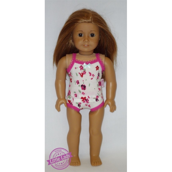 Ondergoed roze wit bloem