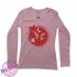 Roze shirtje maat 110/116 met afbeelding vlinders