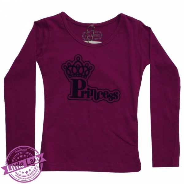 Shirtje maat 86/92 met opdruk prinses