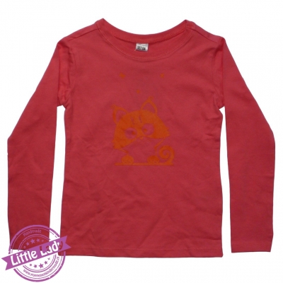 Shirtje maat 98/104 met opdruk poes