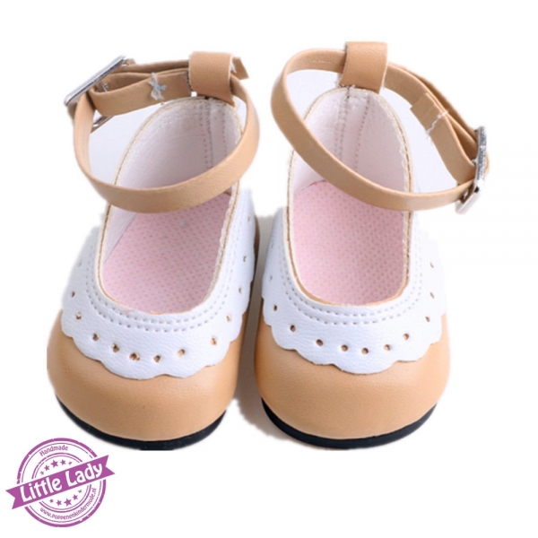 Licht bruine schoenen met bandje