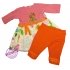 2-delig setje roze oranje