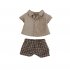 2-delig setje boy zomer blouse broek ruit